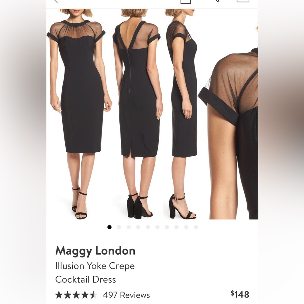 Maggy London Black Illusion Dress
